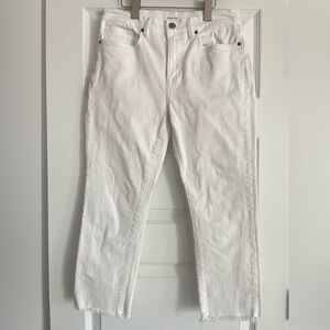 FRAME denim le beau crop white denim jeans size 26